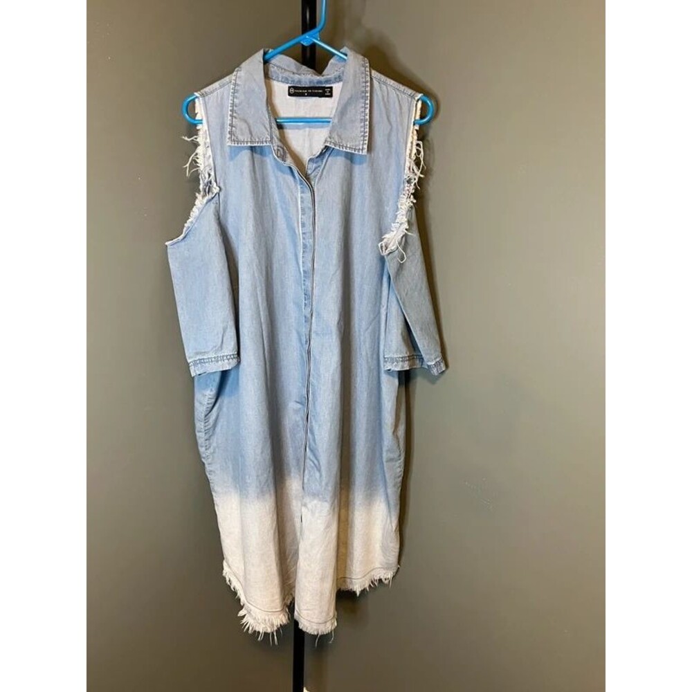 Fashion to Figure Cold Shoulder Denim Dress
